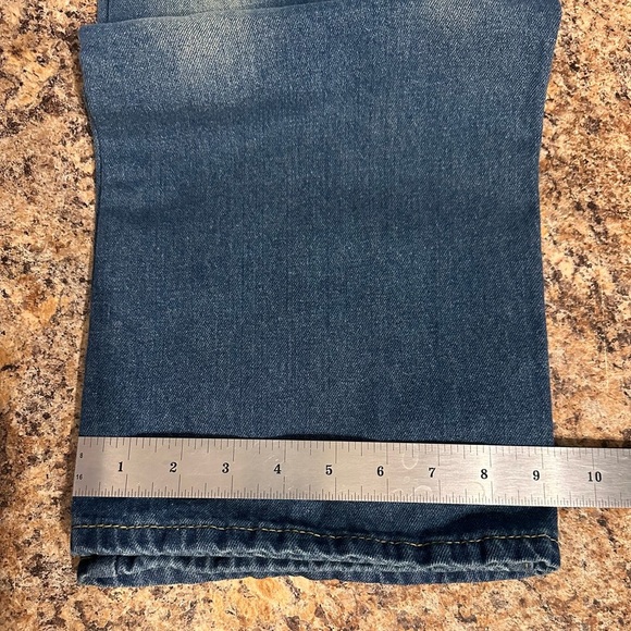 Women’s Loose Fit Wide Leg Blue Jeans Size Large Non Elastic Waist - Picture 8 of 13